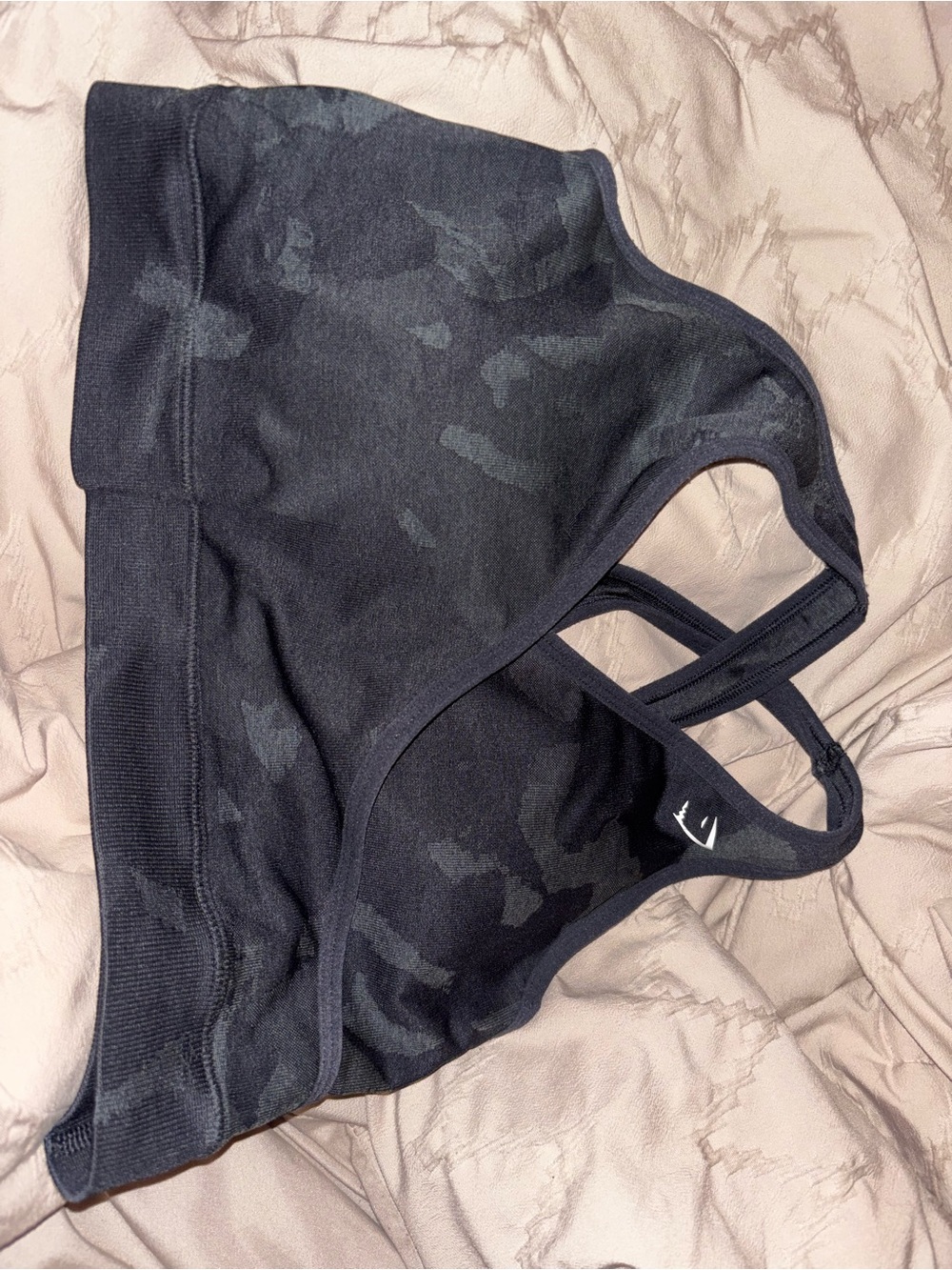 Gymshark Black Camo Seamless Sports Bra